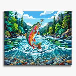 Rainbow Trout Jumping