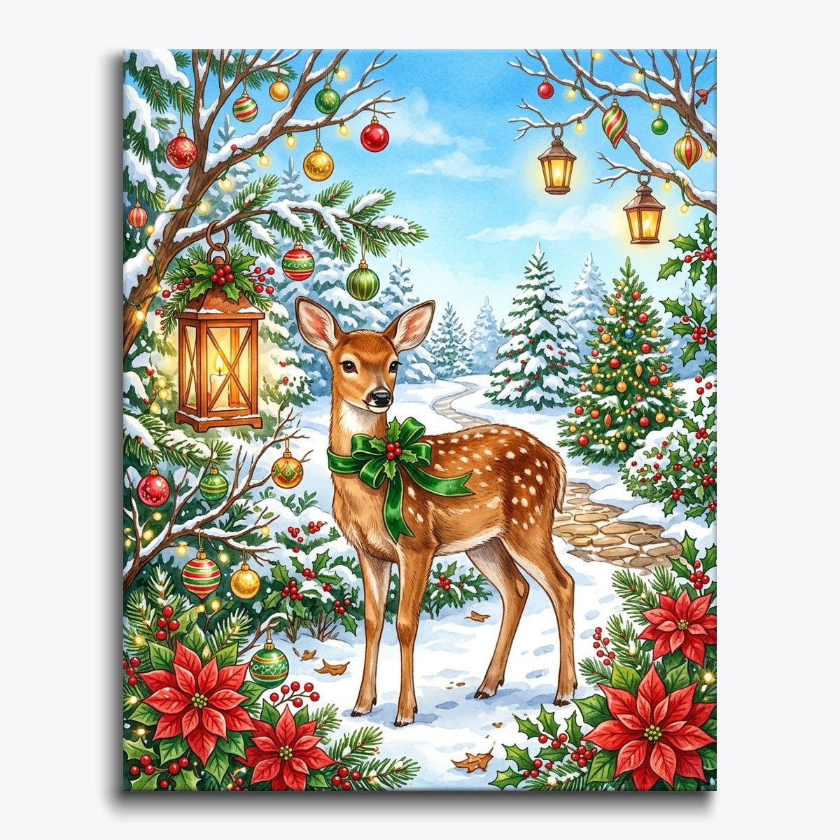 Ribboned Winter Deer