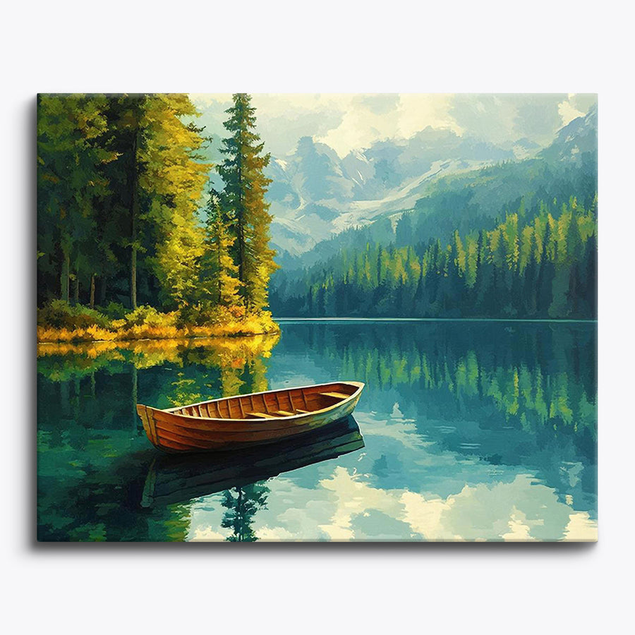 انعكاسات هادئة بدون إطار / قياسي (15.75"x19.7"/40x50cm) / 24 لونًا