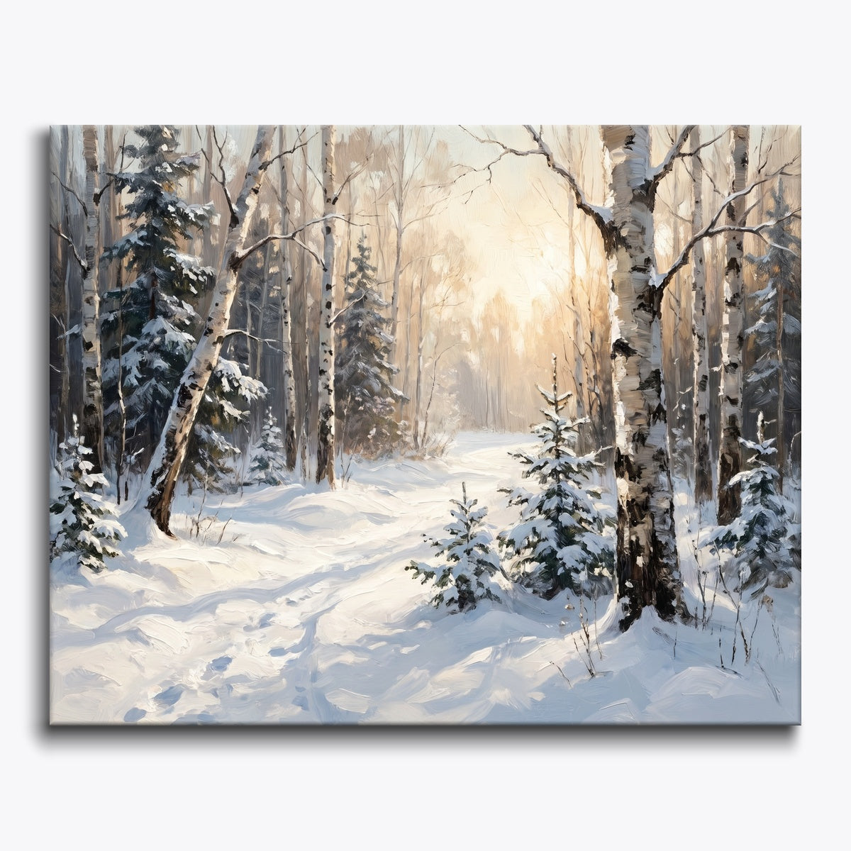 Snowy Forest Path