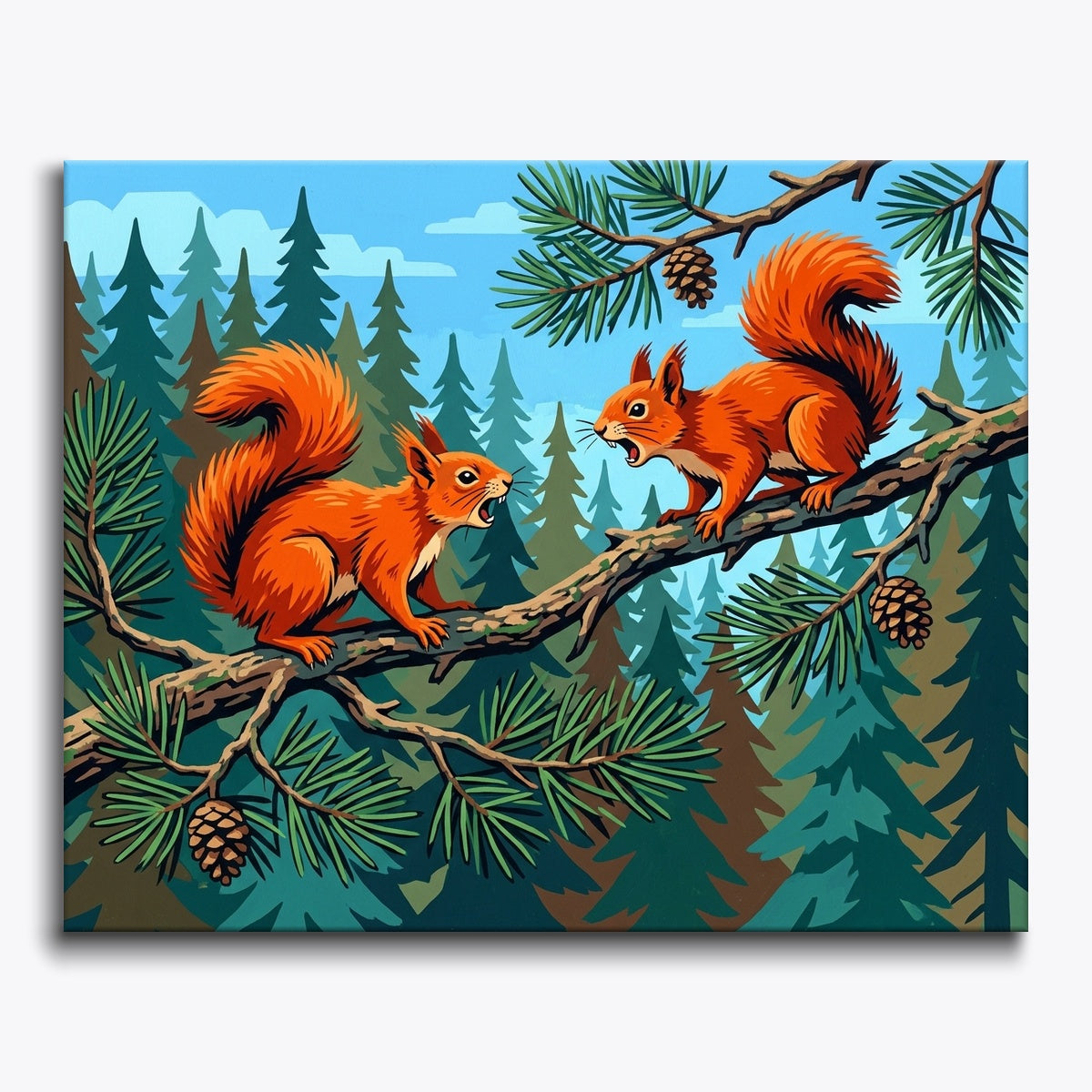 Squirrels Fighting