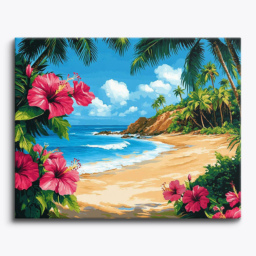 جنة استوائية بدون إطار / قياسي (15.75"x19.7"/40x50cm) / 24 لونًا