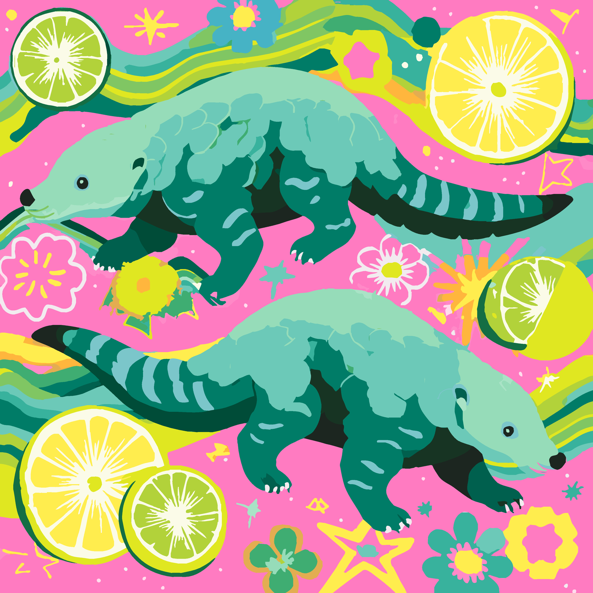 Neon Citrus Pangolins