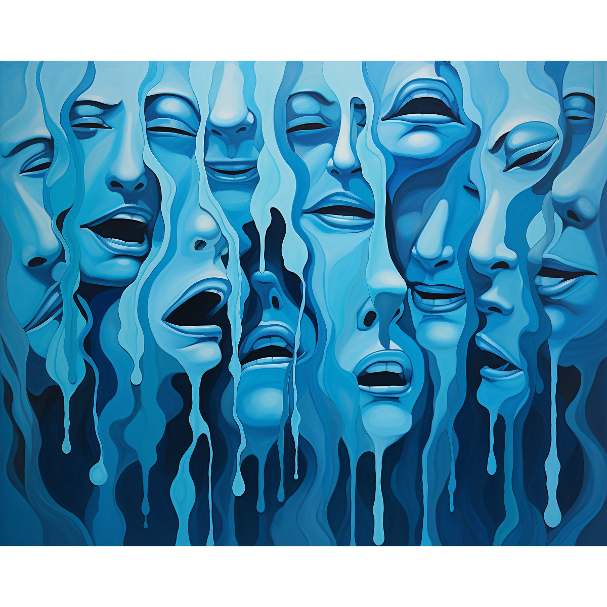 Fusion bleue abstraite