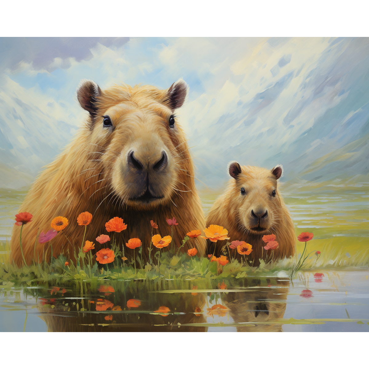 Capybara lillede esiletõstmine