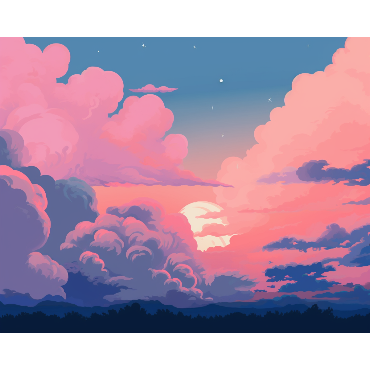 Cielo nocturno vibrante